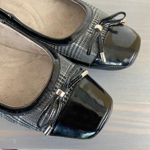 Naturalizer N5 Plaid Comfort Ballet‎ Flats Women 8.5M 2-Tone Black Y2K Old Money - Picture 4 of 10